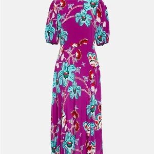 Diane Von Furstenberg Purple Floral Dress